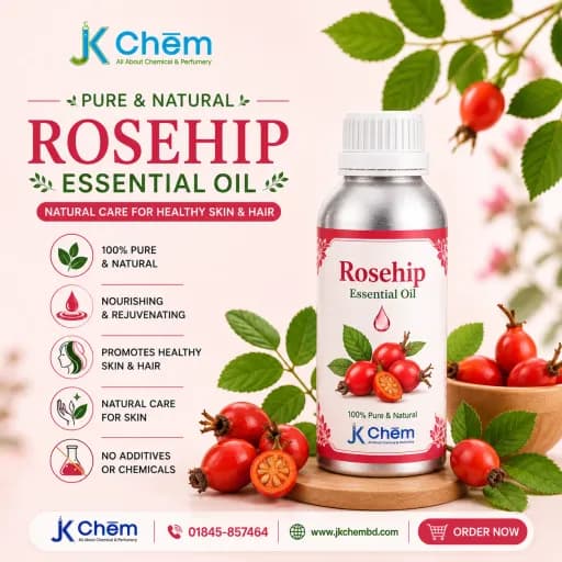 Premium Rosehip Essential Oil – Cosmetic Grade Natural Oil for Skin Care, Hair Care & DIY Beauty Formulations