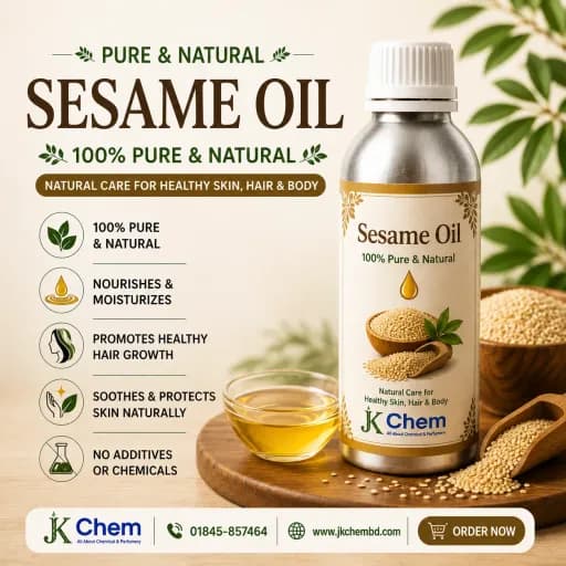 Premium Sesame Oil – Cosmetic Grade Natural Carrier Oil for Skin Care, Hair Care, Massage & DIY Beauty Formulations