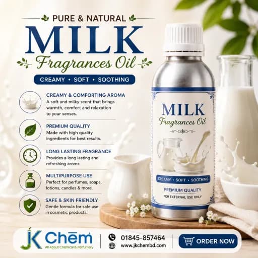 Premium Milk Fragrance Oil – Cosmetic Grade Creamy Long-Lasting Scent for Soap, Candles & Personal Care Products